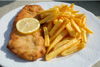 Nr.101 Alaska Seelachsfile  mit Pommes
