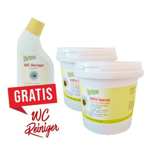 2x Easy Spezial Textilreiniger Eimer 1000ml + WC Reiniger 2x Easy Spezial Textilreiniger Eimer 1000ml + WC Reiniger