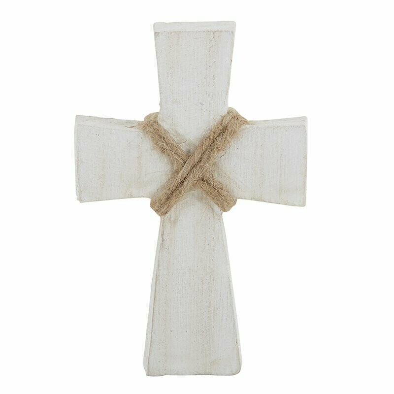 Small Standing Cross - White
