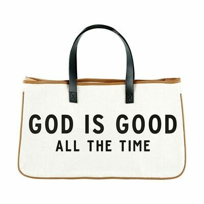 God is Good Canvas & Leather Tote