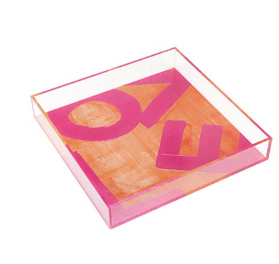 Love Lucite Tray