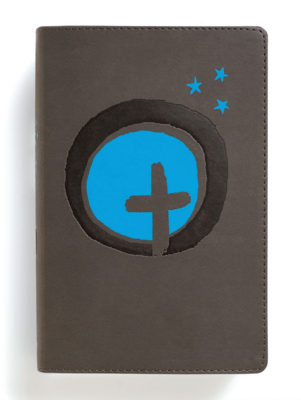 Hands-On Bible NLT: Dark Gray/Blue Cross