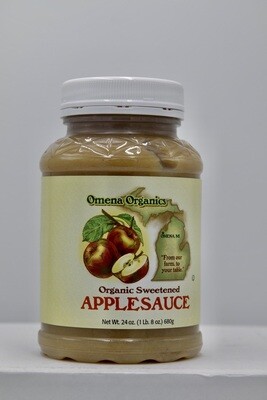 Applesauce, OG Sweetened 24oz - Omena Organics