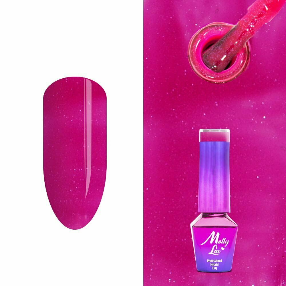 Molly Lac Esmalte Semipermanente 10ml Color 231 Glowing Time Scarlett