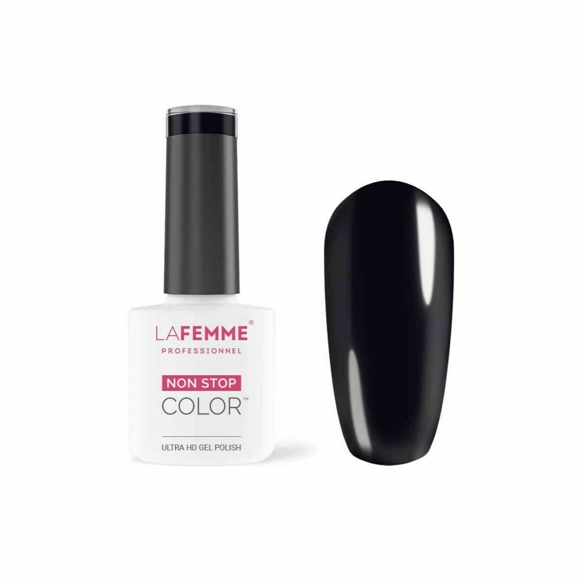Non-Stop Color Esmalte Gel UV/LED  8g Color H073 Black Shadow