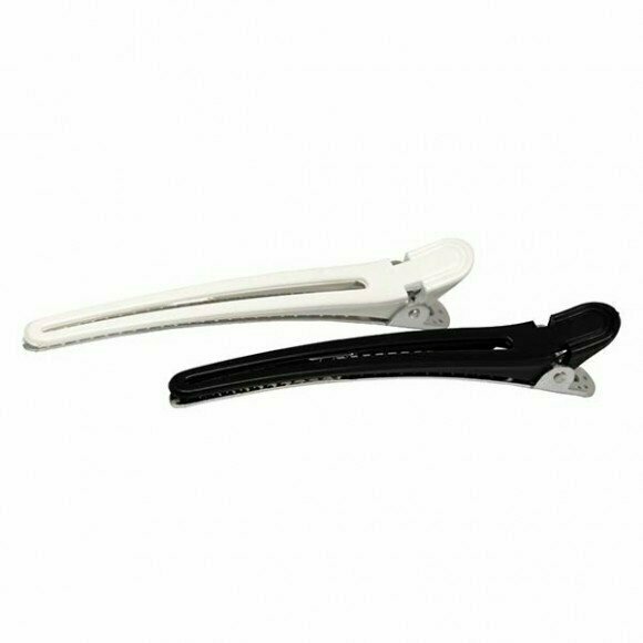 Paquete 12 Pinzas Pato 10cm Aluminio color blanco y negro