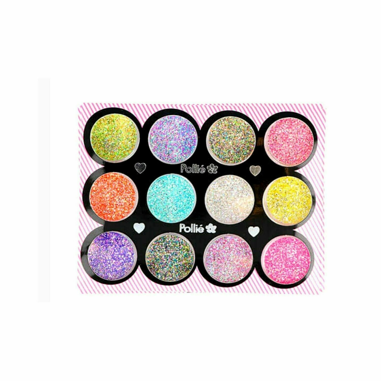 Pollie Set Glitters para Uñas Nail Art 12x1g Colores