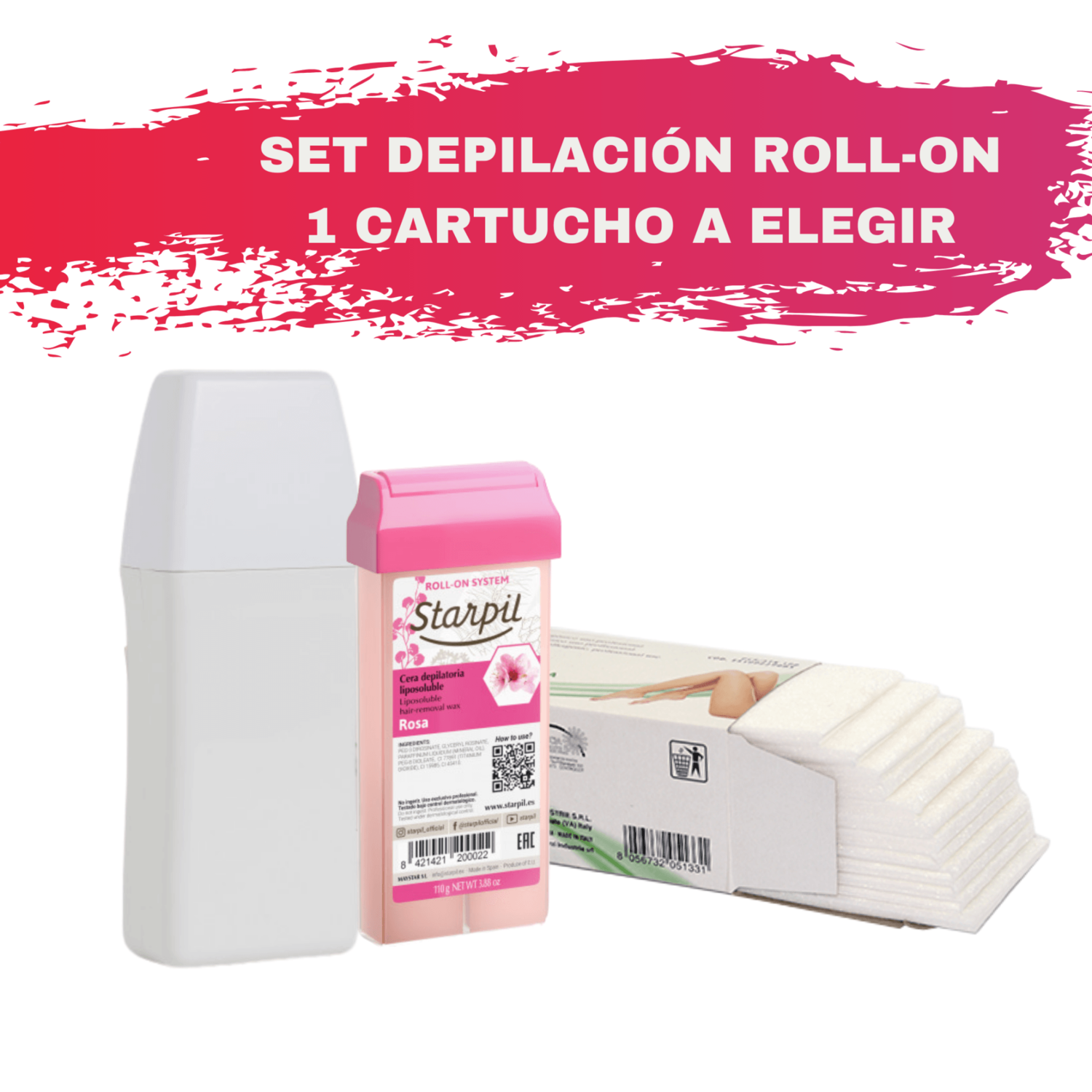 Set Depilación Roll On Completo 1 Cartucho a elegir