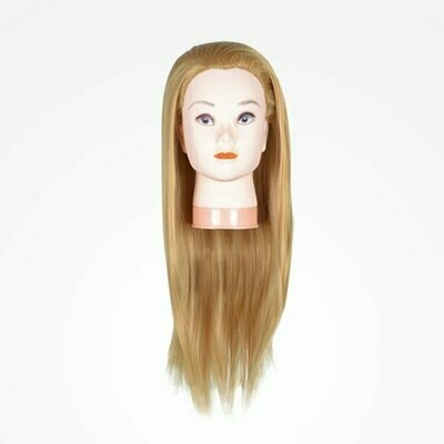 Cabeza de Maniquí para Prácticas de Peluquería Cabello Sintético Rubio 60cm Cabeza de Maniquí para Prácticas de Peluquería Cabello Sintético Rubio 60cm