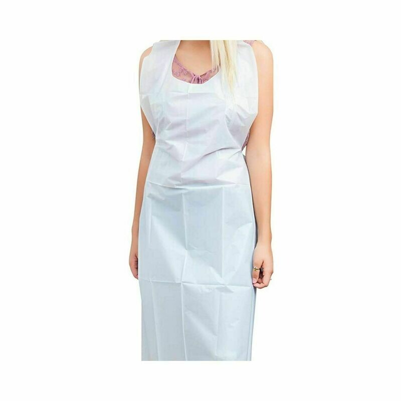 Paquete 100 Delantales Desechables Blancos