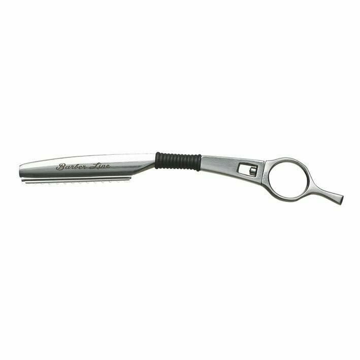 Barber Line Navaja de Corte Con Protector Negra