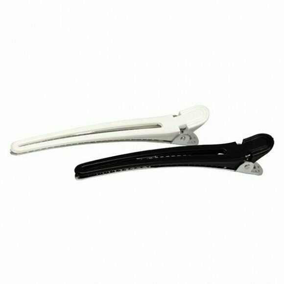 Paquete 12 Pinzas Pato 10cm Aluminio color blanco y negro