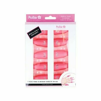 Nail Clips Pinzas para eliminar esmalte semipermanente 10x pcs Rosa