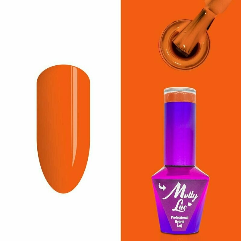 Molly Lac Esmalte Semipermanente 10ml Color 133 Neons Naranja