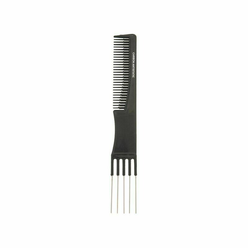 Disprof Peine Carbono Antiestático  Ahuecador 5 púas metal