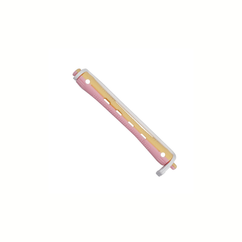 Bigudí Plástico Corto nº 12 Amarillo-rosa Paquete 12 uds.