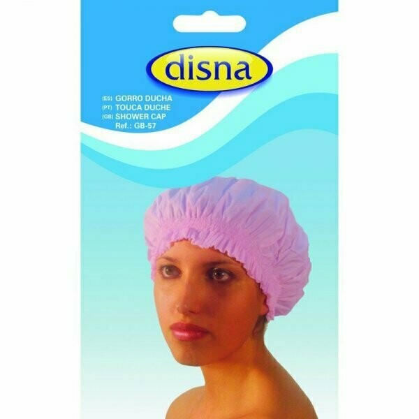 Gorro de ducha con volante color rosa
