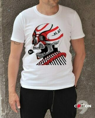 Yo Skull Print White Cotton T-shirt Yo Skull Print White Cotton T-shirt