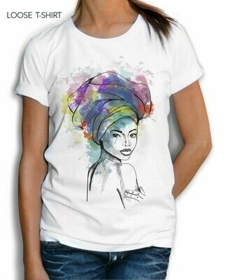African Woman With Turban Cotton T-shirt African Woman With Turban Cotton T-shirt