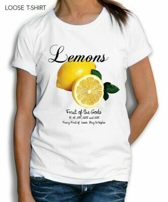 Painted Lemons Text Print Fashion T shirt Painted Lemons Text Print Fashion T shirt