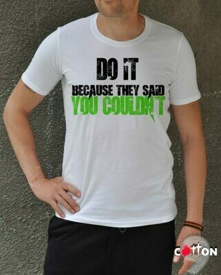 Do it Funny Text Print Cotton T-Shirt Do it Funny Text Print Cotton T-Shirt