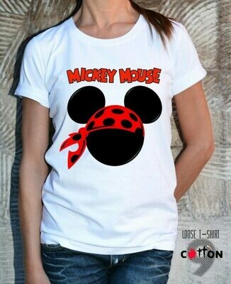 Mickey Mouse Pirate Print T-shirt Mickey Mouse Pirate Print T-shirt