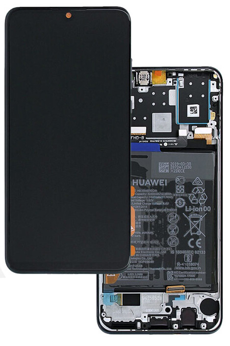 DISPLAY HUAWEI P30 LITE NERO New Edition 48 MPX - FRAME SERVICE PACK