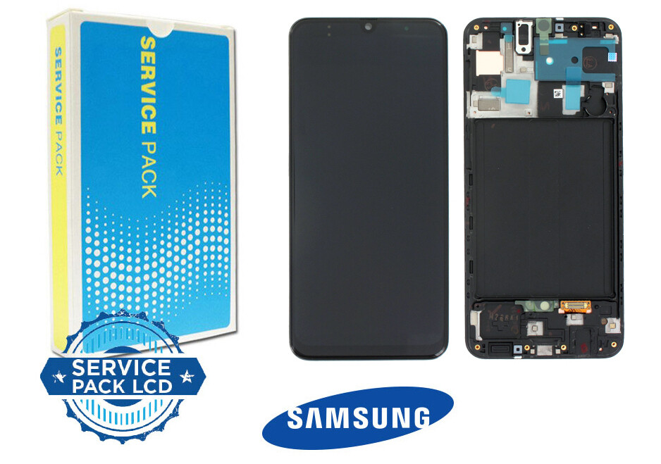 DISPLAY SAMSUNG A50 - A505 NERO - FRAME SERVICE PACK