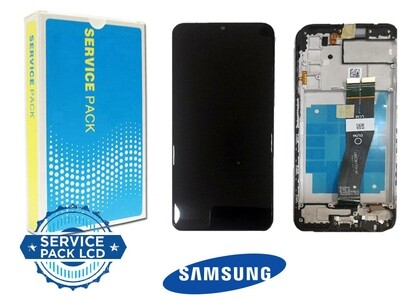 DISPLAY SAMSUNG A03S - A037 NERO - FRAME SERVICE PACK