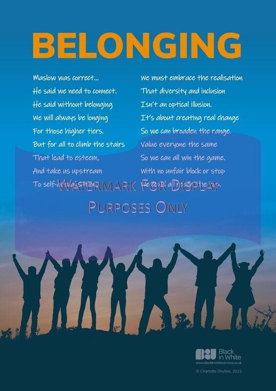 Belonging, A4 Poster