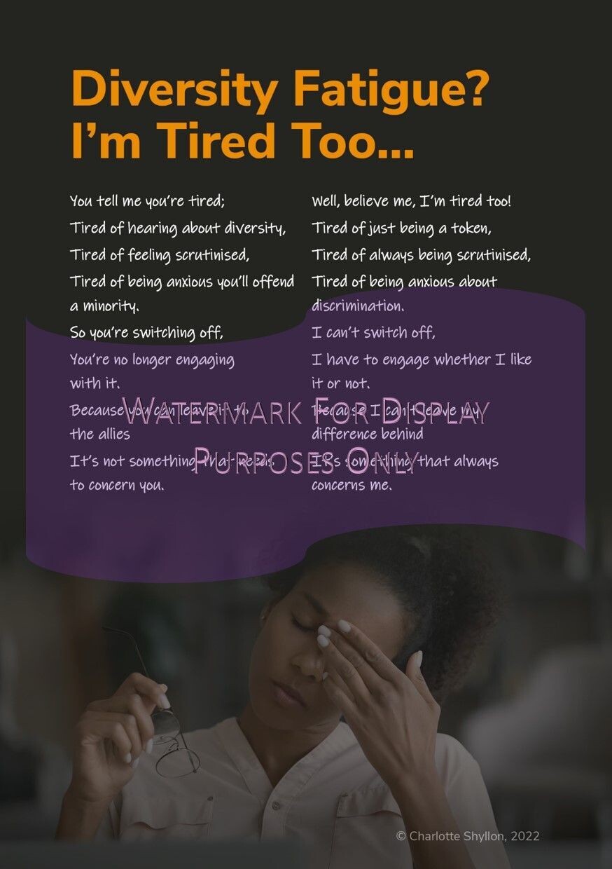 Diversity Fatigue? I'm Tired Too, A5 Postcard