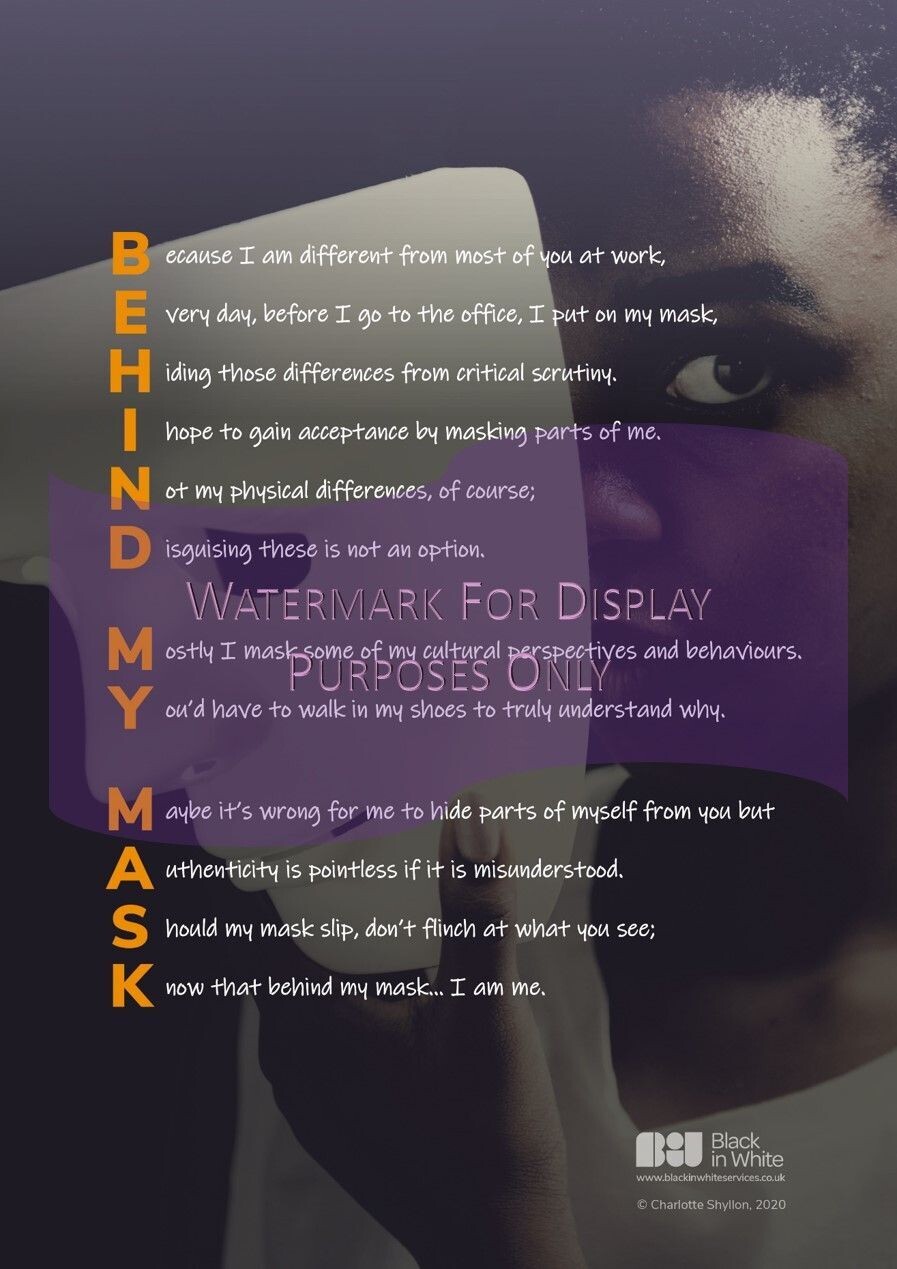 Behind My Mask, A4 Poster