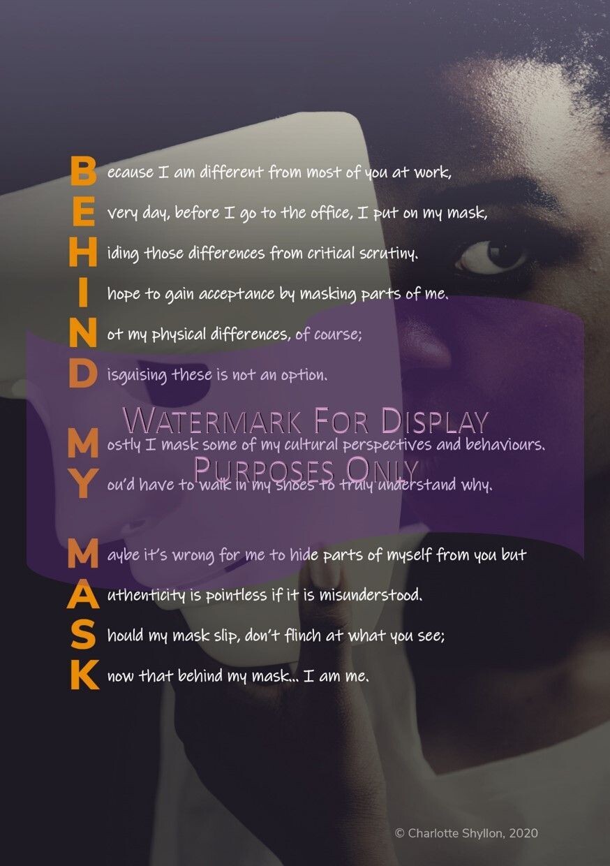 Behind My Mask, A5 Postcard