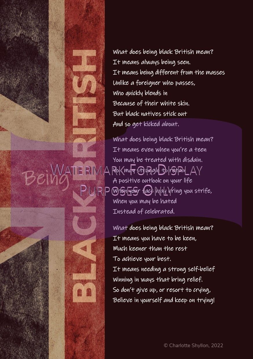 Black British, A5 Postcard