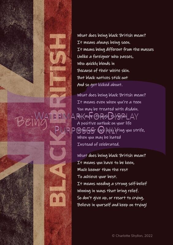 Black British, A5 Postcard
