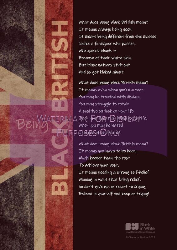 Black British, A4 Poster