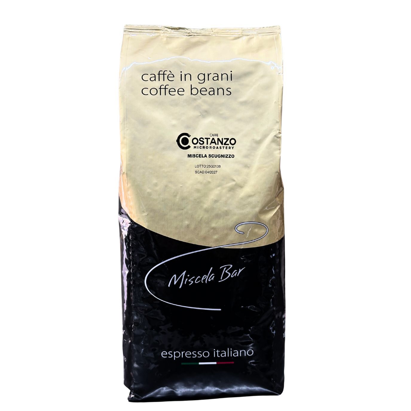 CAFFÈ COSTANZO IN GRANI, MISCELA SCUGNIZZO.