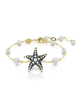 Braccialetto Idyllia
Crystal pearls, Stella marina, Multicolore, Placcato color oro