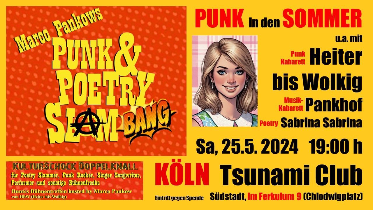 25.05.2024 Punk & Poetry Slam Bang Köln Big Supporter Ticket