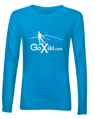 GoXski long sleeved Ladies Turquoise T-shirt