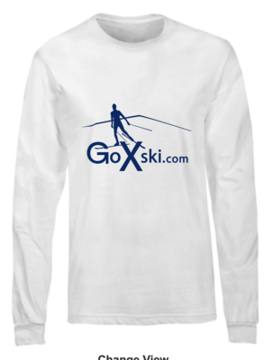 GoXski long sleeved Mens White T-shirt