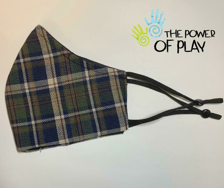 Green Tartan Mask Green Tartan Mask
