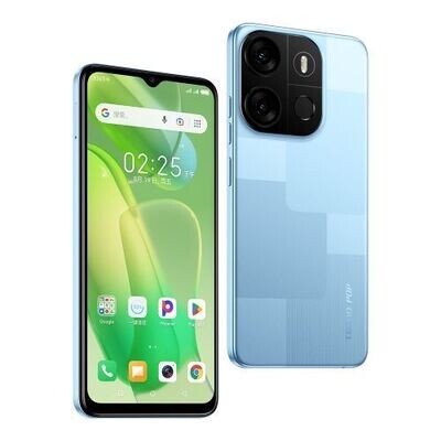 Tecno Pop 7 6.6&quot; HD+, 2GB RAM+64GB, 8MP, 4G (Dual Sim) 5000MAh - Capri Blue