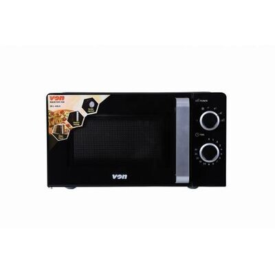 VON VAMS-20MGX - Manual Microwave Oven, Solo - 20L - Black