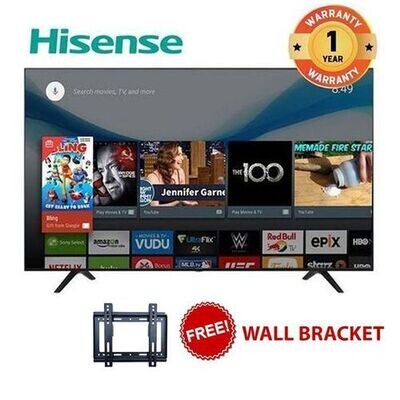 Hisense 43A4H, 43 Inch Frameless Smart TV A4 Series Inbuilt WIFI+FREE BRACKET