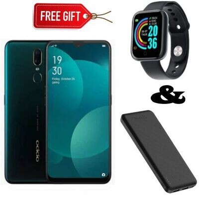 Oppo F11, 6.50", 6GB+128GB,4020mAh, 48MP, Dual Sim Green + Smart Watch &amp; Power Bank