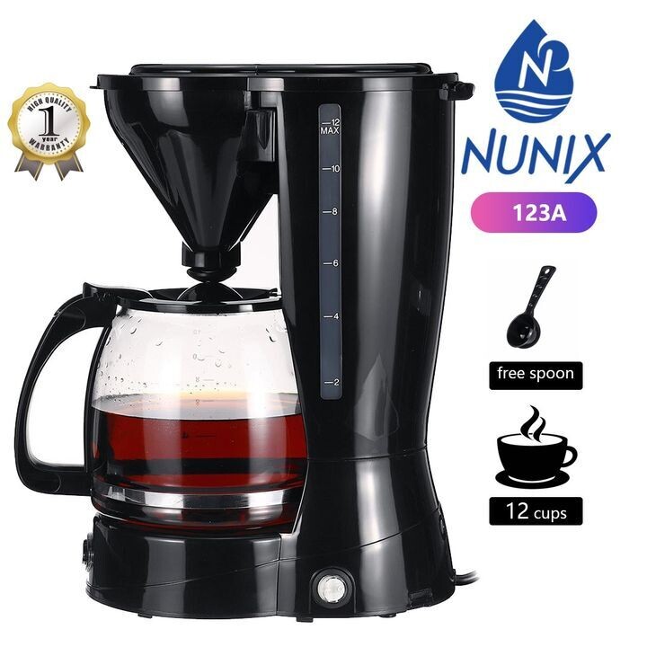 NUNIX/SOKANY 10 -12 Cups Home/ Office Coffee/ Tea Maker/ Machine. COFFEE MAKER Silver L