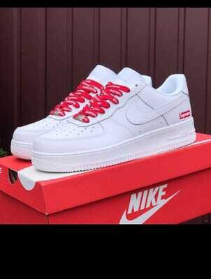 Af 1 white &#39;supreme with extra laces&#39;