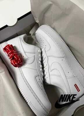 Af 1 white 'supreme with extra laces'