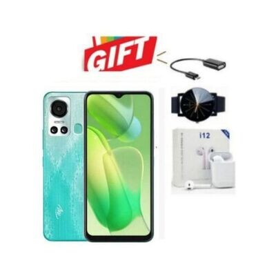 Itel S18, 6.6&quot;, 64gb + 2gb .. 4gb), Dual Sim, 5000MAH, 4G - Greeen Gift